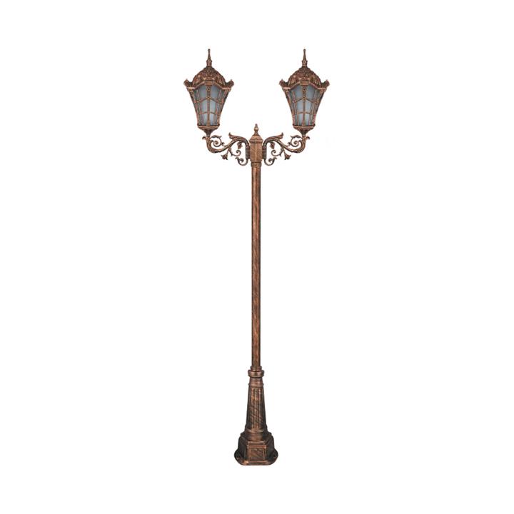 چراغ دوشاخه پارکی تکشیدفام مدل وستا کد 91215-16-8624